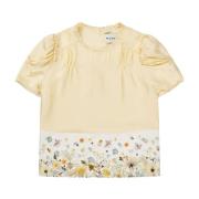 Elegant Blomsterprint Silkebluse