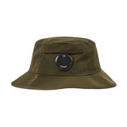 Grøn Polyester Bucket Hat med Logo