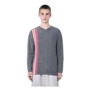 Kontrastpanel V-hals Sweater