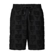 Allover-Print Shorts med høj talje