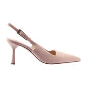 Rose Læder Slingback Pumps