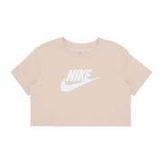 Ikonisk Crop Tee Sanddrift/Hvid