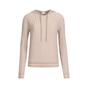 Beige Sweater med Elegante Detaljer