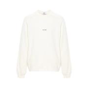 Logo Print Crewneck Sweater Beige