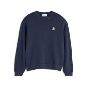 Blå Fox Logo Crewneck Sweatshirt