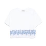 Gennemsigtig Panel Crew Neck T-shirt