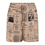 Korte Bermuda-shorts i dobbelt georgette af RCS-certificeret viskose