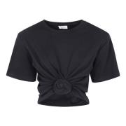 Crop T-shirt i Trendy Stil