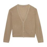 Lurex cardigan med smykkeknapper