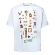 Bomuld T-shirt med Diorama Print