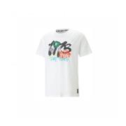 Basketball Grafisk T-shirt Bomuld