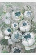 Pelcasa - Plakat Nuria Bouquet Of Peonies In Teal And Green - Beige - ...