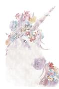 Pelcasa - Plakat Unicorn Floral - Hvid - Plakater & billeder - - Homer...