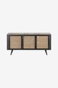 NovaSolo Furniture - Tv Kommode 3 låger Nordic Rattan - Brun - Tv-bænk...