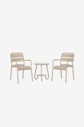 Venture Home - Café-sæt Faro - Beige - Spisegrupper - - Homeroom