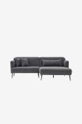 Hanah Home - Hjørnesofa Otis Right - Grå - Sofaer med chaiselong - - H...