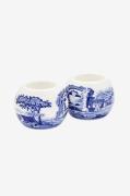 Spode - Fyrfadsstager Blue Italian 6 cm x 7,5 cm, 2-pak - Blå - Lysest...