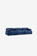 Hanah Home - 3-sæders sofa Muffin - Blå - 3-pers. sofaer - - Homeroom