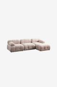 Hanah Home - Hjørnesofa Muffin 4-sædet - Beige - Sofaer med chaiselong...