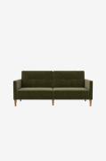 Dorel Home - Sofa 3-personers sovesofa Lilly - Grøn - 3-pers. sofaer -...