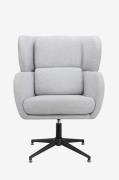 Loft24 - Loungestol drejestol Vanessa - Grå - Lænestole - - Homeroom