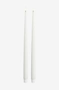 DeluxeHomeart - LED Taper Candle Shiny 2,2x38 cm 2 stk. - Hvid - Lys -...