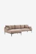 Hanah Home - Hjørnesofa Leo Left - Brun - Sofaer - - Homeroom