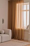 &Home - Multibåndsgardin Mila Wide 1-pak - Beige - Gardinfag med rynke...