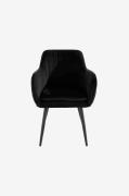 Loft24 - Spisebordsstol med armlæn BIBI, 2-pak - Sort - Stole med arml...