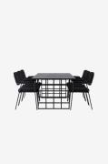 Venture Home - Spisegruppe Ystad med 6 stole Yesterday - Sort - Spiseg...
