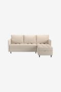 Loft24 - Lindhus 3-personers sofa med opbevaringsplads Vendbar chaisel...