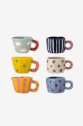 Bloomingville - Nini Kop, sæt med 6 stk. - Flerfarvet - Kopper & krus ...