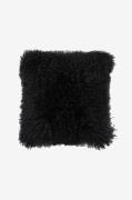 Skinnwille - Kuddfodral fårskinn Shansi - Sort - Pyntepuder & pudebetr...