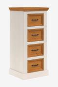 Loft24 - Selma kommode med 4 skuffer i fyrretræ - Hvid - Skabe - - Hom...