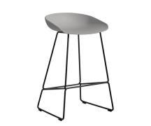 HAY About a Stool (AAS 38) - Concrete Grey - Sort Stål - 65cm