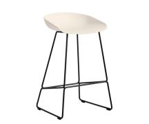 HAY About a Stool (AAS 38) - Melange Cream - Sort Stål - 75cm (BEMÆRK ...