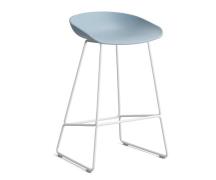 HAY About a Stool (AAS 38) - Slate Blue - Hvid Stål - 65cm