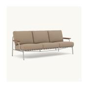 Muuto Settle Outdoor Sofa - 3 Pers. - Ribbed Weave 5 - Grey Stel