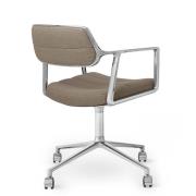 Vipp 453 Swivel Chair - Castors - Dark Sand