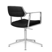 Vipp 453 Swivel+ Chair - Gliders - Læder - Black