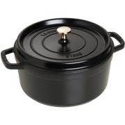 Staub Rund Gryde 26 cm 5,2 liter Sort