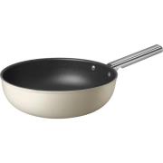 Smeg Wok 30 cm, creme