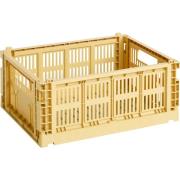 HAY Colour Crate opbevaringskasse, medium, gold yellow