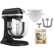 KitchenAid Artisan 5KSM70SHXE køkkenmaskine 6,6 liter + 5KSMICM Ice Cr...