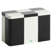 HAY Tin Container, medium, black/off-white