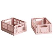 HAY Colour Crate opbevaringskasse mini blush, 2 stk.