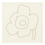 Marimekko Piirto Unikko Serviet, off white/straw, 3 stk.