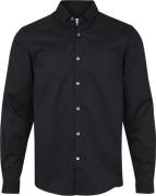 Lindbergh Skjorte med Stretch Mand Sort Langærmede Skjorter Slim Fit S...