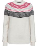 Montego Khairy Intarsia Kvinde Flieder Sweaters Str 40 - hos Magasin