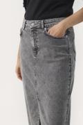 Part Two Dilinpw SK Kvinde Grey Denim Midi Nederdele Classic Fit Str 4...